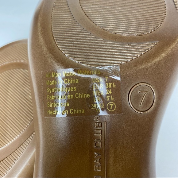 NWT Montego Bay Club Orange Pink Rhinestone Floral Strappy Sandals Flowers - Picture 7 of 8